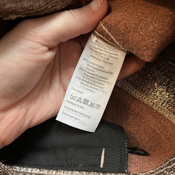 NWOT Gorgeous bronze wide leg trousers - Picture 9 of 9